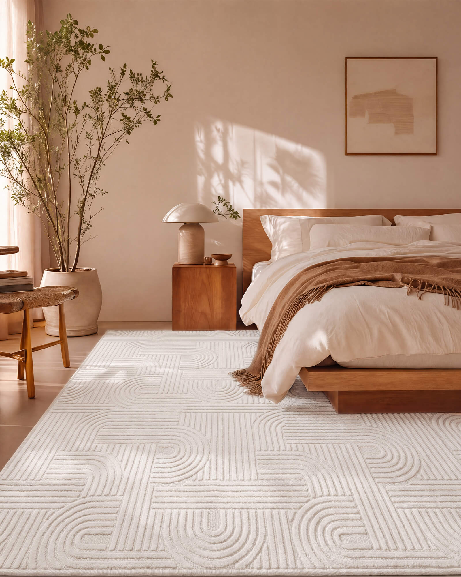 Vault Washable Area Rug - Beige