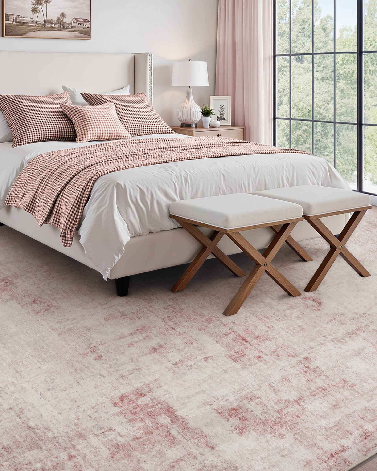 Alfombra grande Selene - Beige/Blanco 