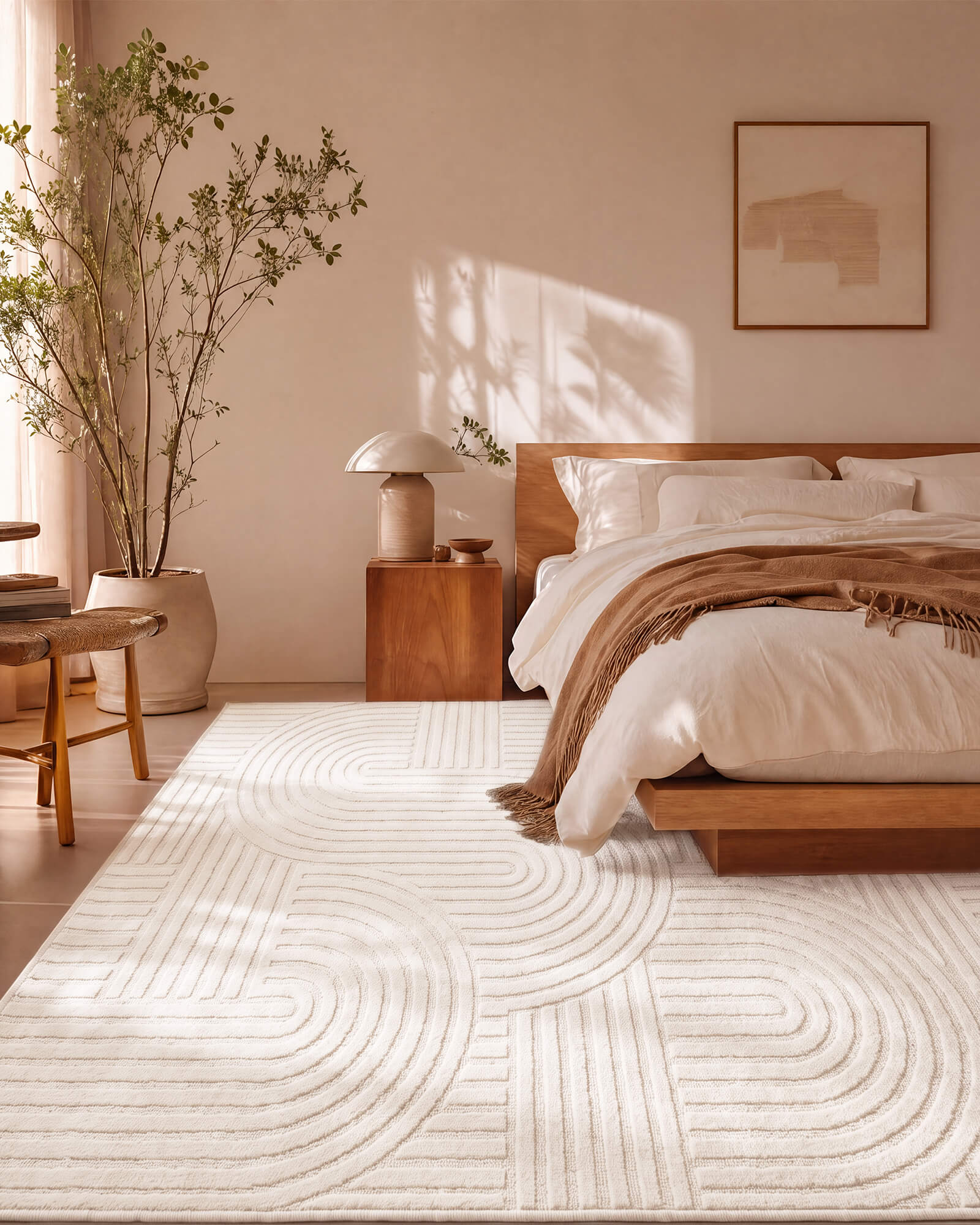 Arcade Washable Area Rug - Beige