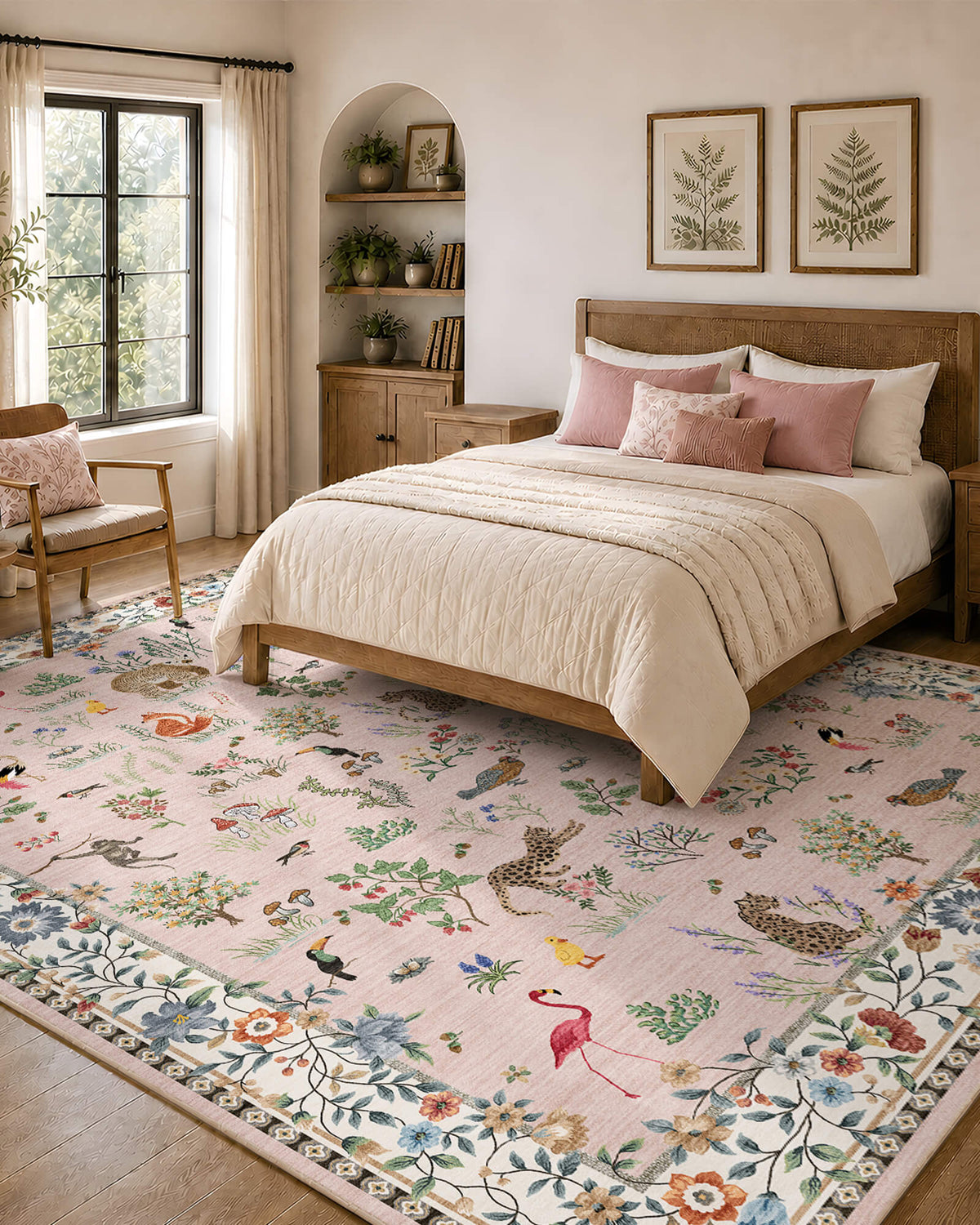 Alfombra grande Selene - Beige/Blanco 