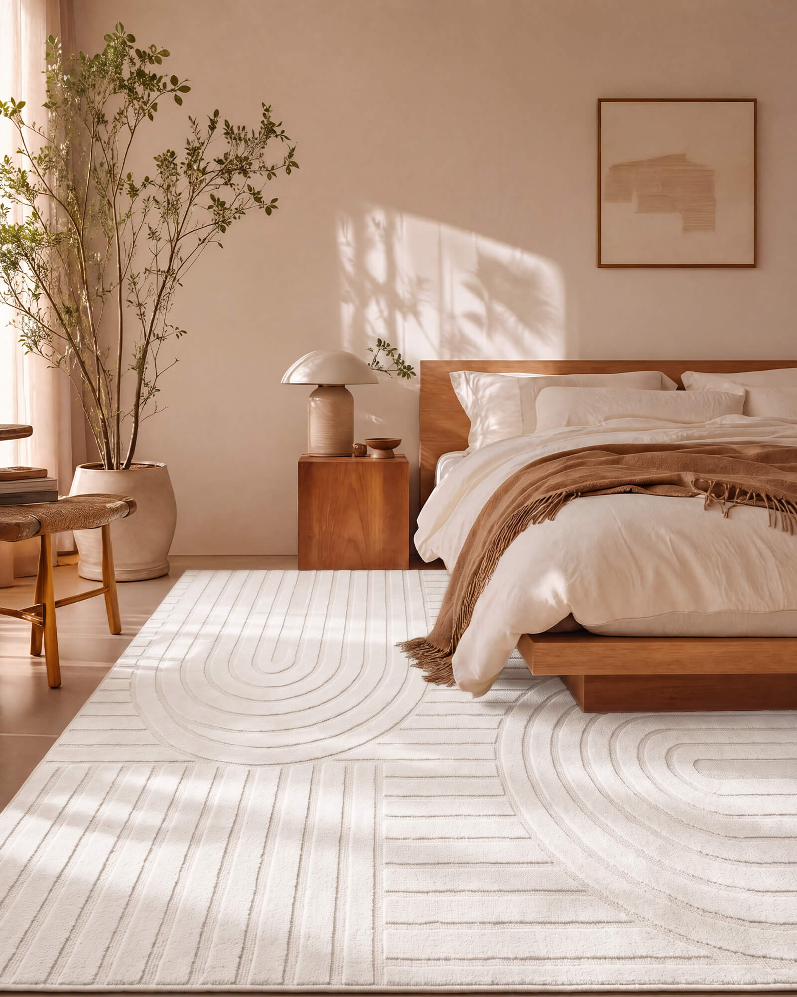 Cira Washable Area Rug - Beige