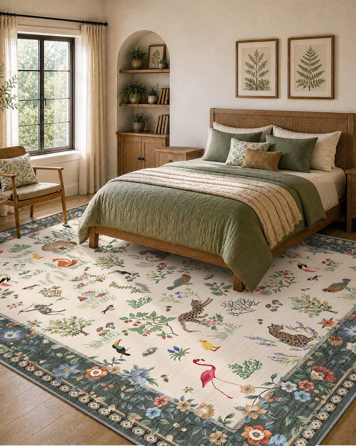 Alfombra grande Selene - Beige/Blanco 