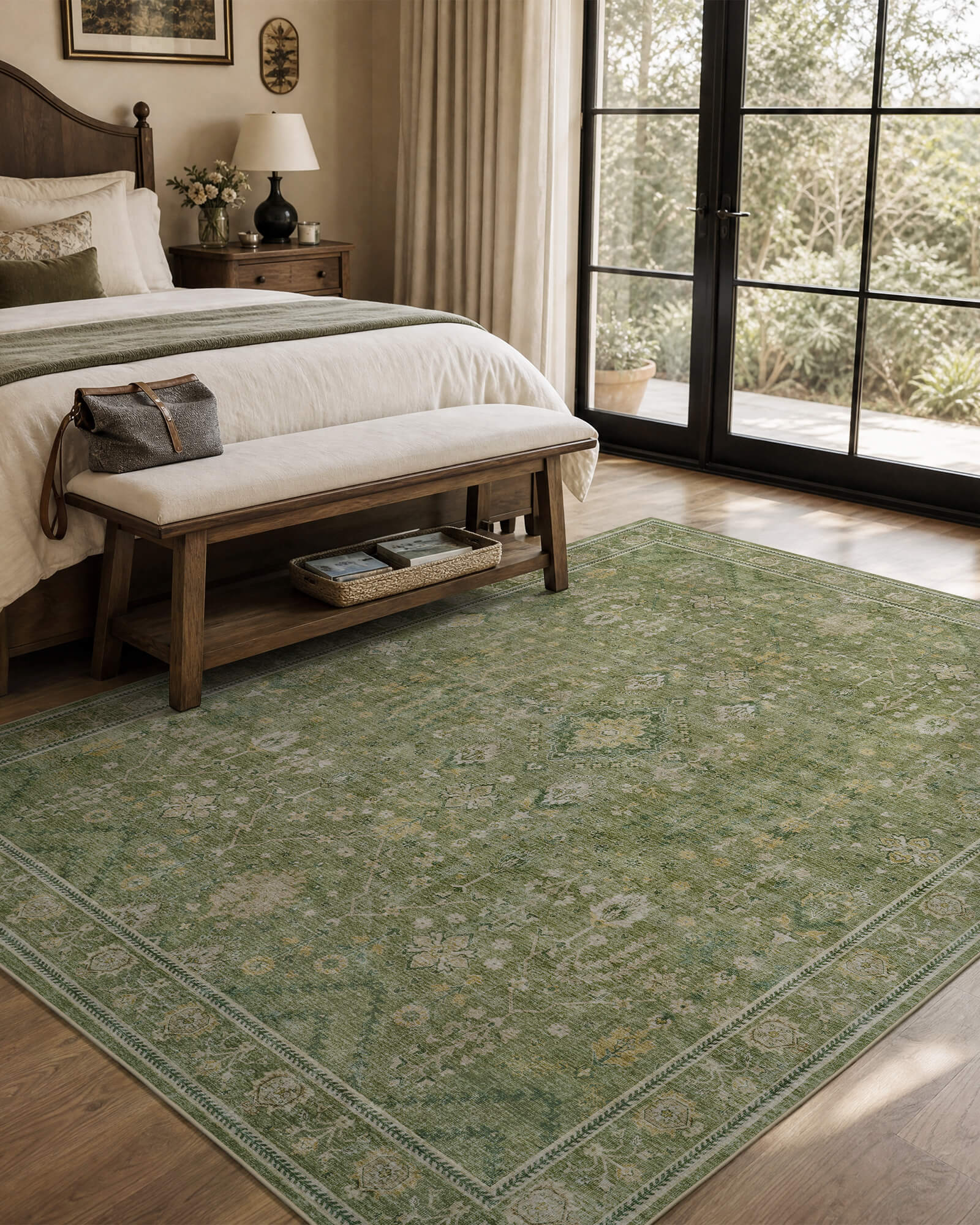 Alfombra grande Selene - Beige/Blanco 