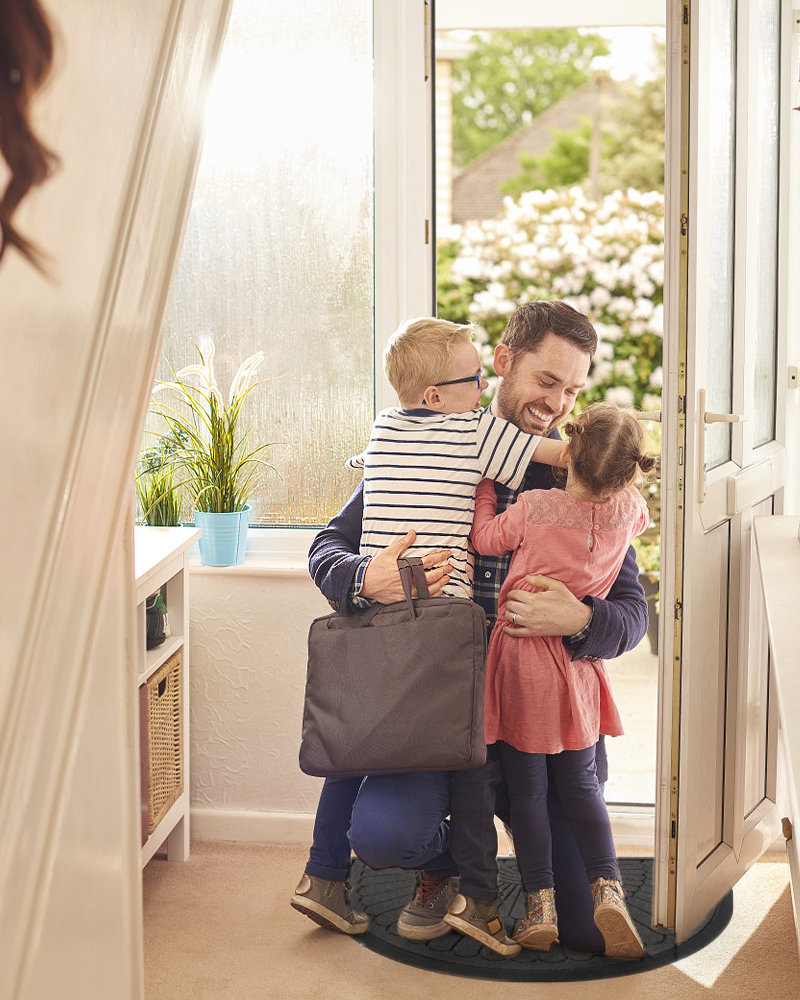 Easy care entryway mat designed for busy lifestyles