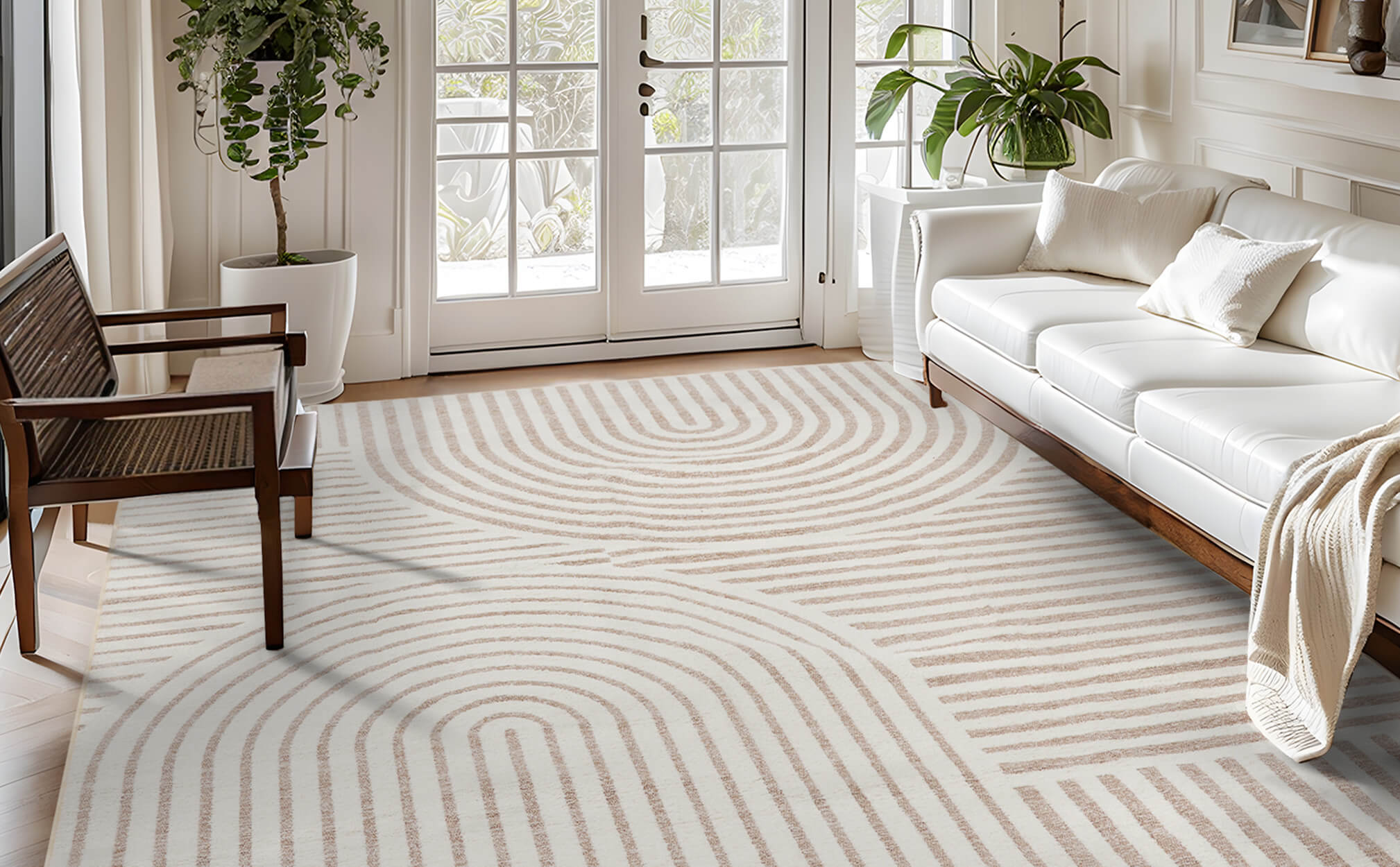 Washable modern rug built to simplify everyday cleaning