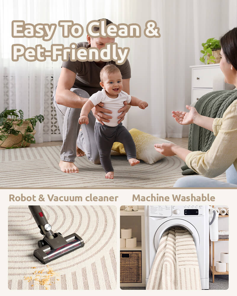 Minimalist modern rug offering subtle comfort and durability