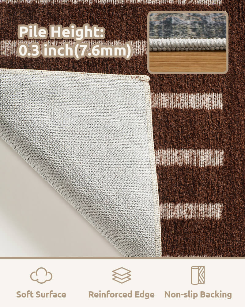 Modern washable rug built for homes with frequent foot traffic