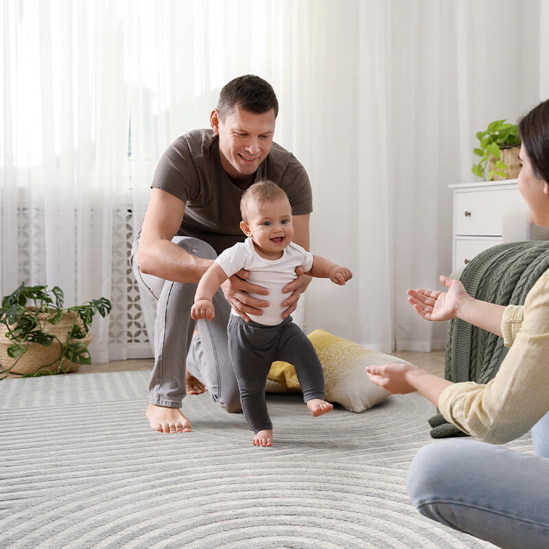 Modern area rug designed for contemporary homes that value easy care