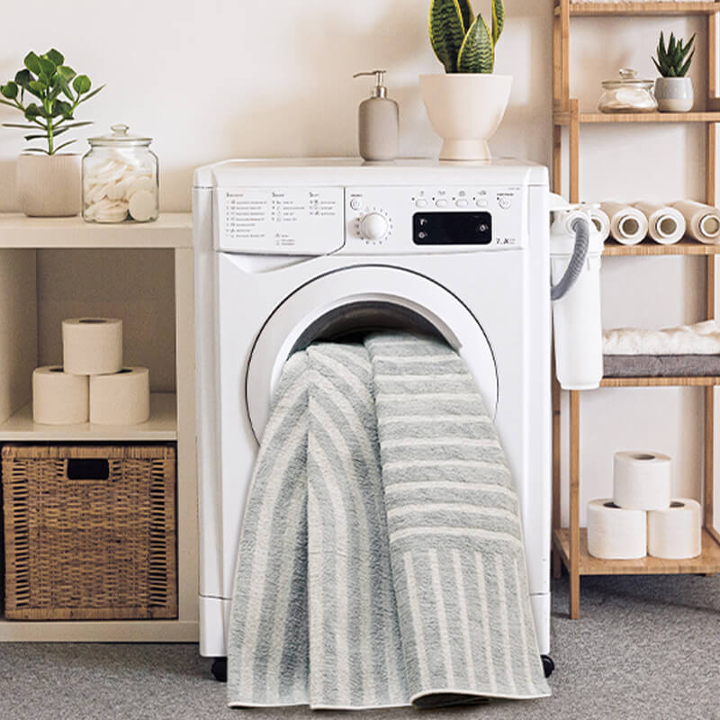 Washable modern rug created for practical and comfortable living spaces