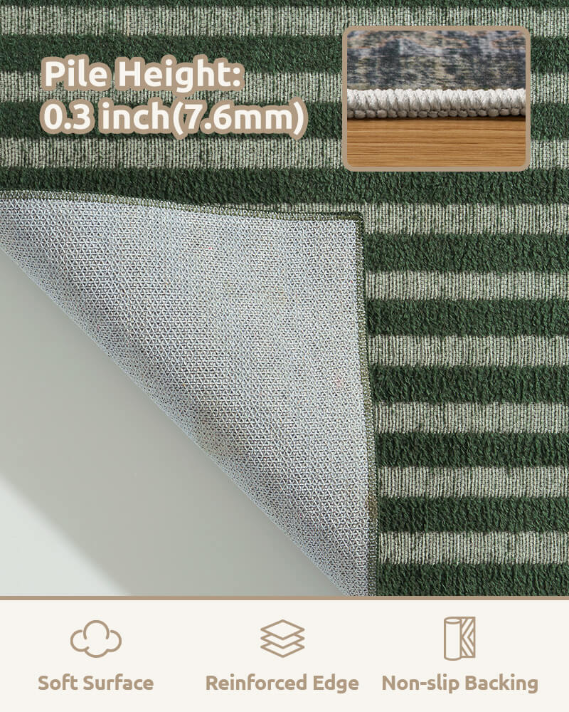 Easy-care modern rug supporting clean and organized spaces