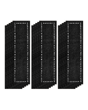 Non slip peel and stick stair tread runner set, easy to install and washable.