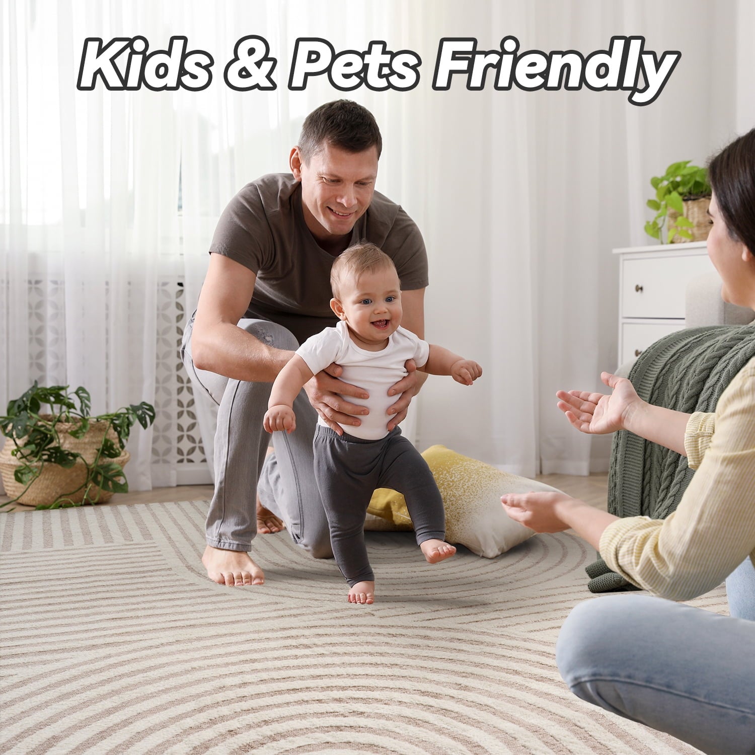 Jacquard Textured Modern Rugs