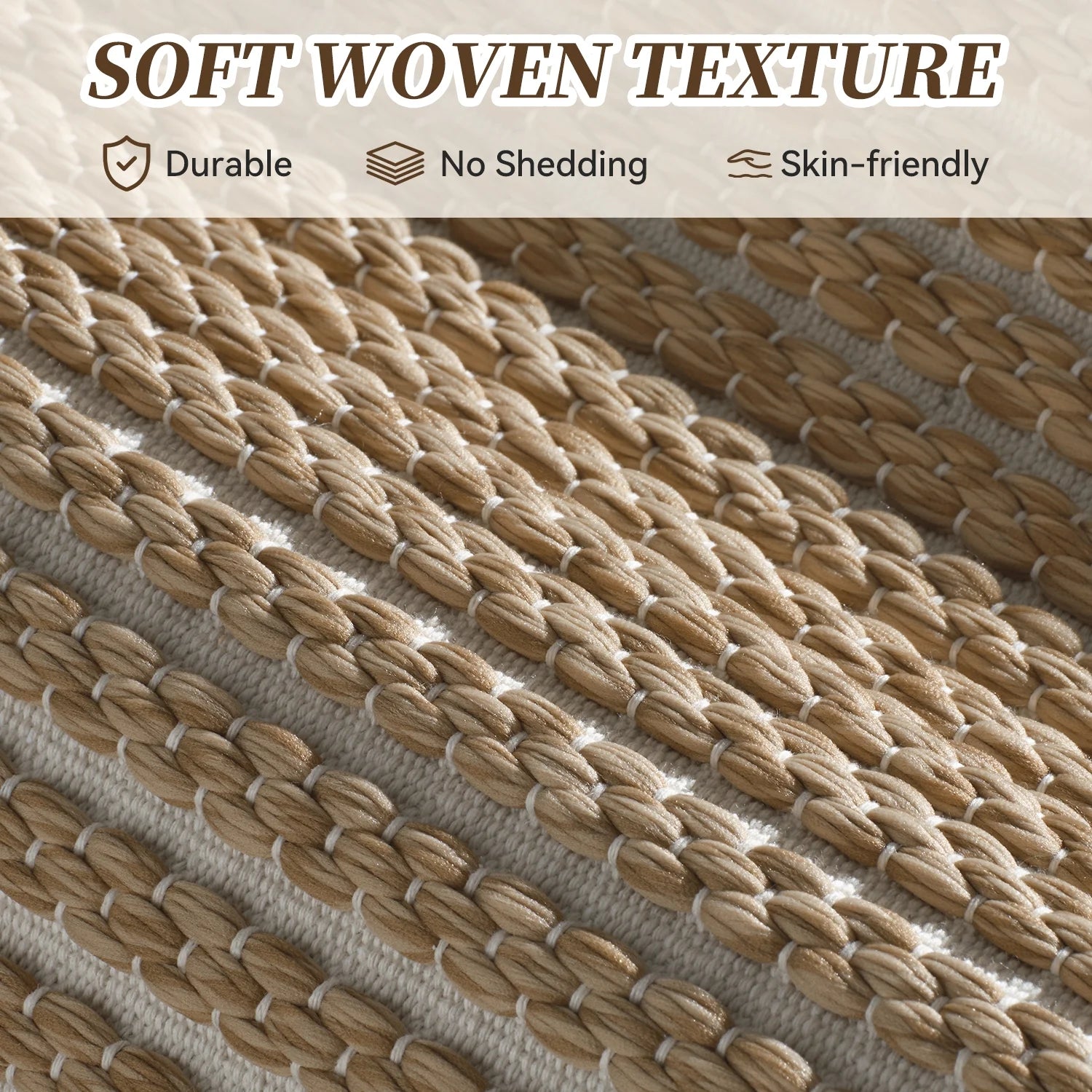 Woven Textured Bath Rug
