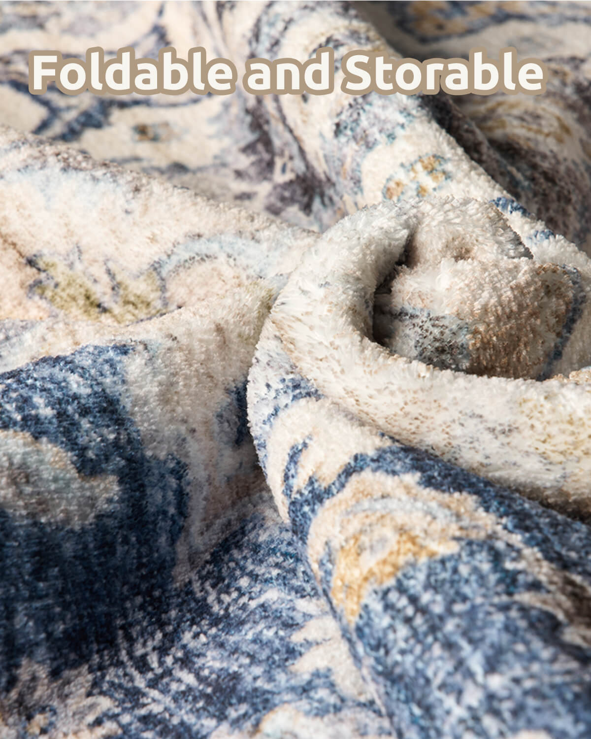 Timeless botanical vintage rug enhancing layered living room decor