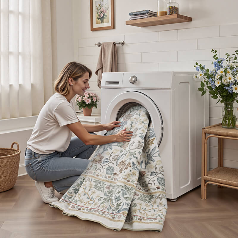 Timeless vintage area rug designed for simple and cozy living