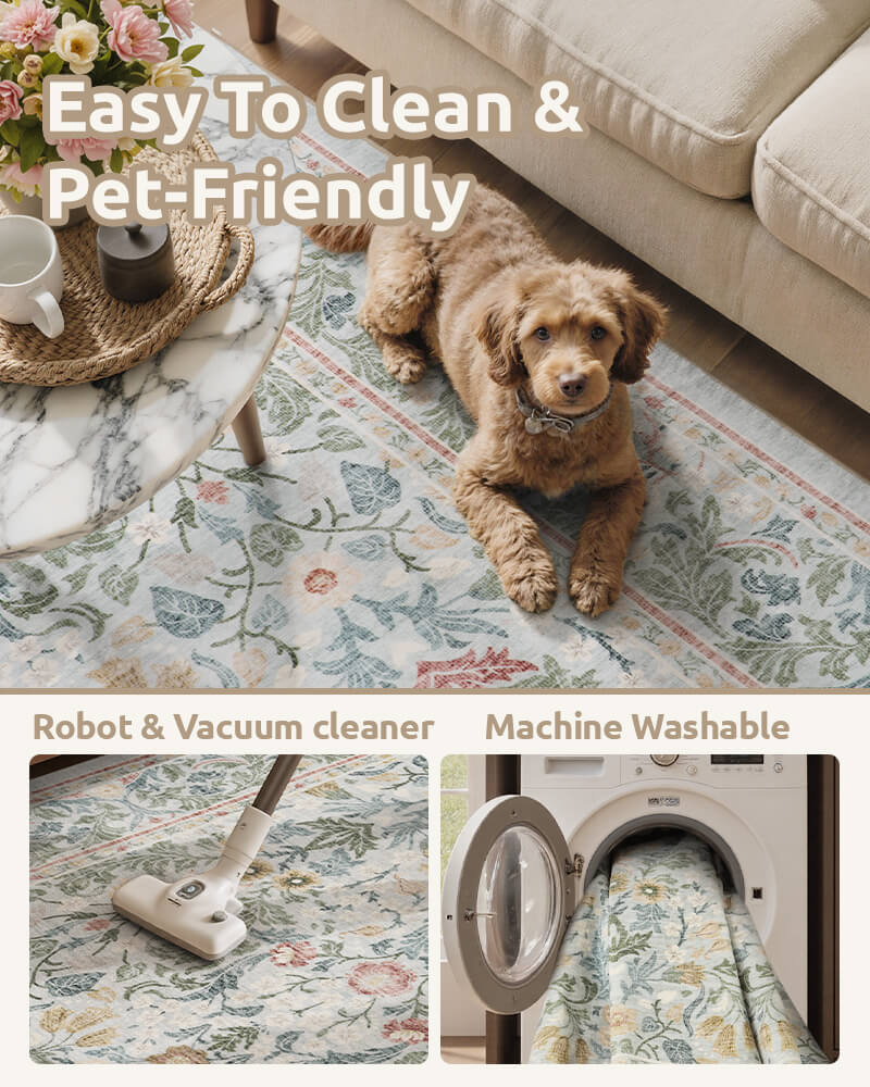 Vintage area rug created for homes that value classic aesthetics