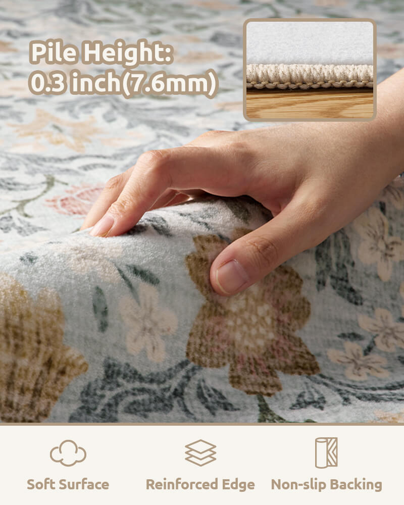 Vintage style rug designed for active family environments