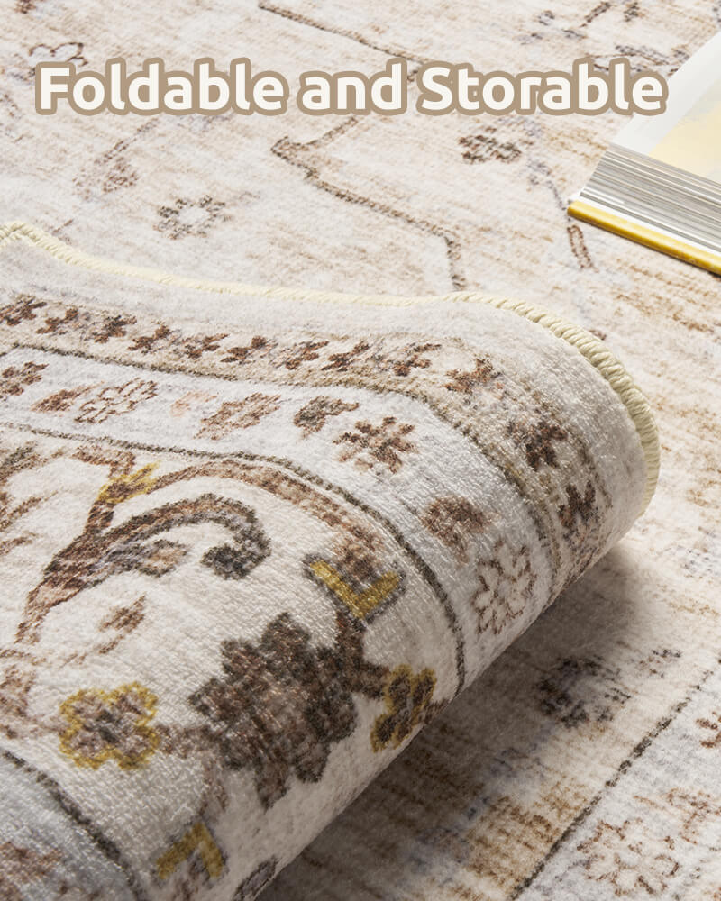 Vintage-inspired rug designed to complement lived-in interiors