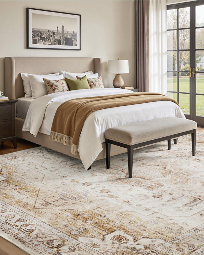 Timeless vintage rug made for consistent family use