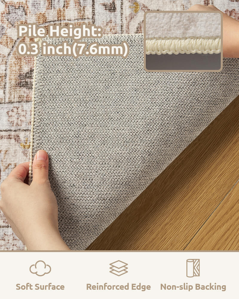 Classic vintage rug designed for stress-free daily maintenance