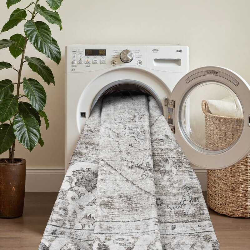 Soft vintage rug providing gentle comfort underfoot