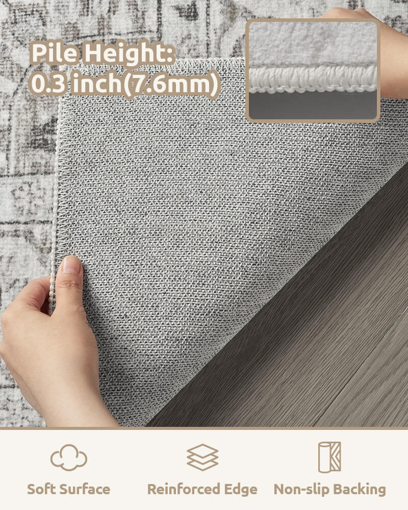 Easy-to-clean vintage rug for real-life homes