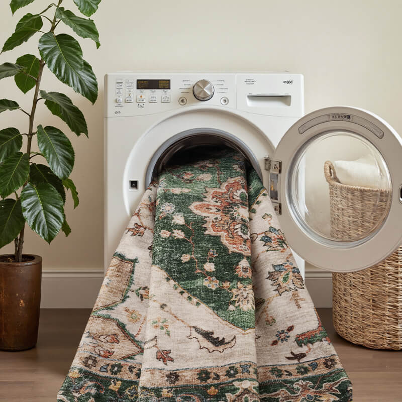 Boho-inspired area rug designed for relaxed everyday living