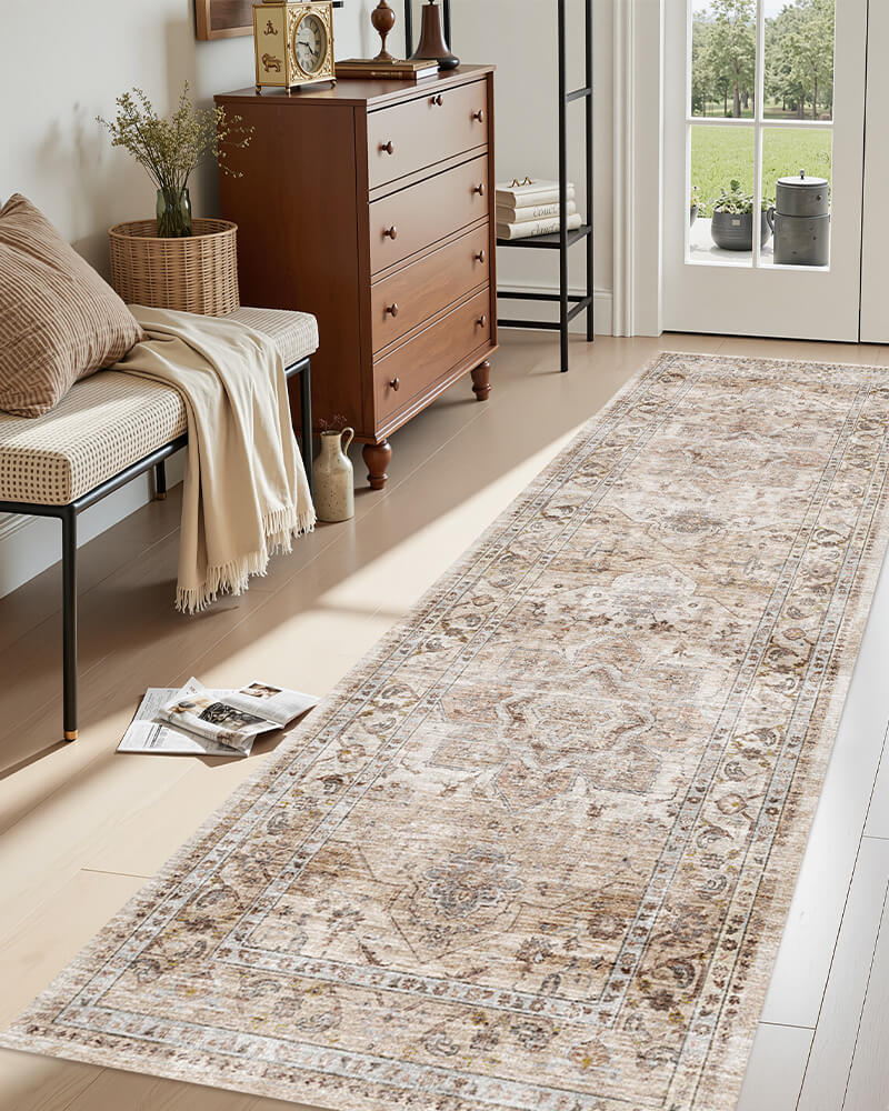 Classic vintage rug designed for stress-free daily maintenance