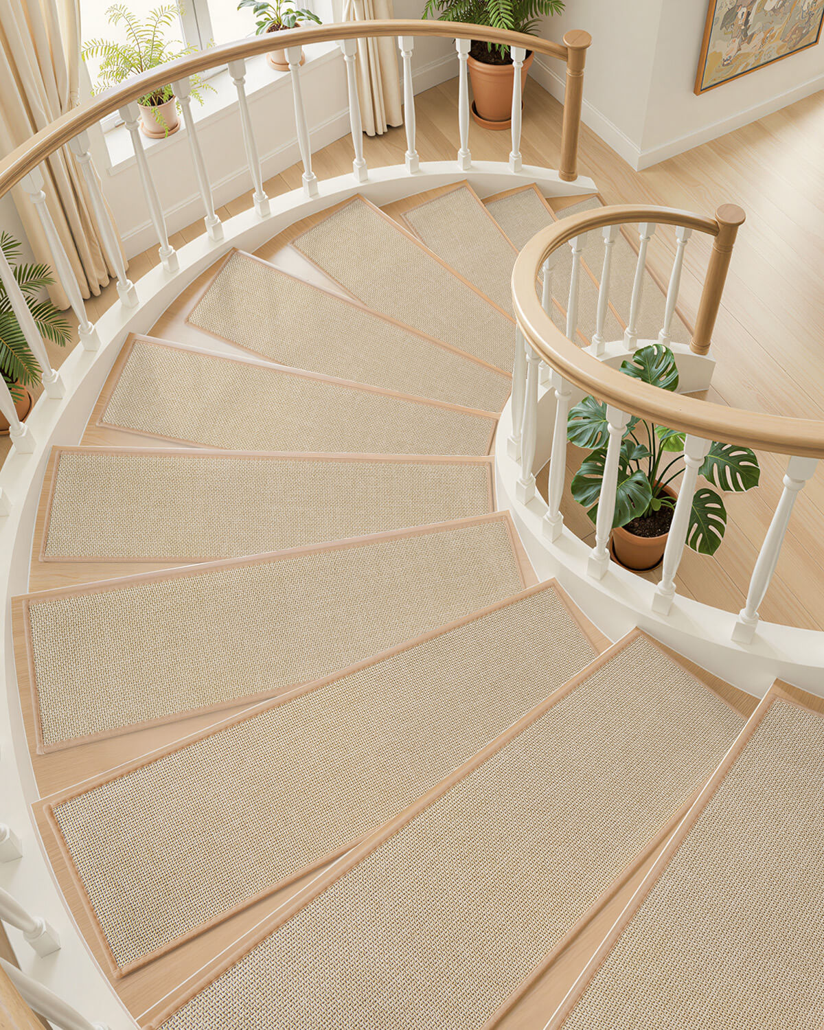 Removable washable stair treads designed for modern living
