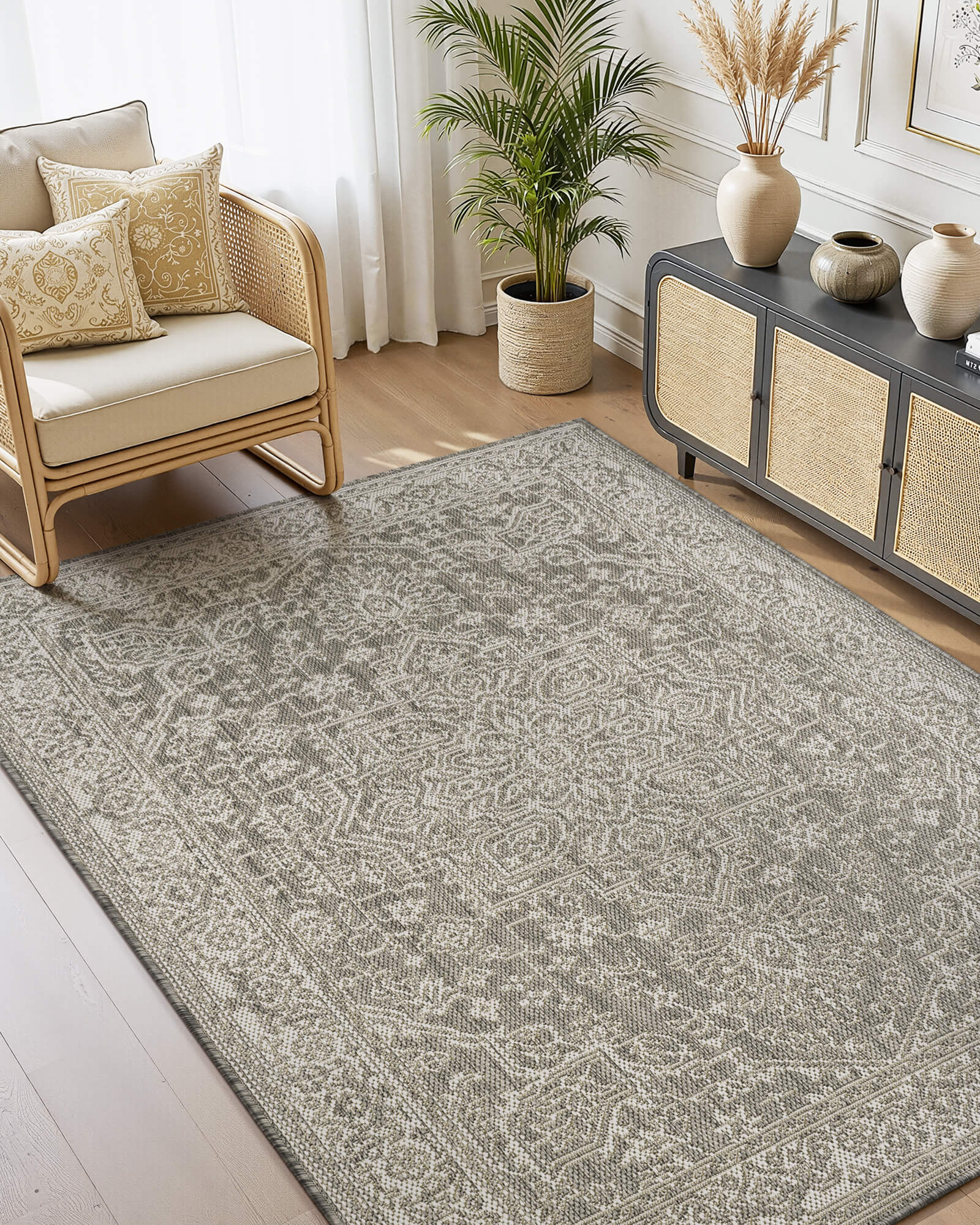 Indoor outdoor rug designed for easy maintenance and everyday use