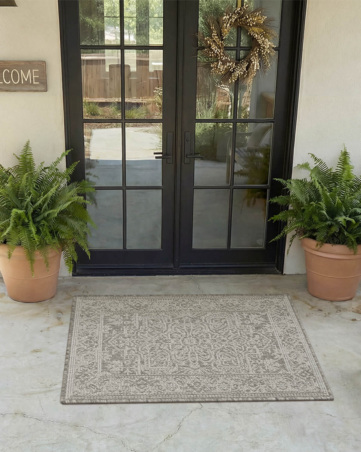Washable indoor outdoor rug designed for modern lifestyle and easy care