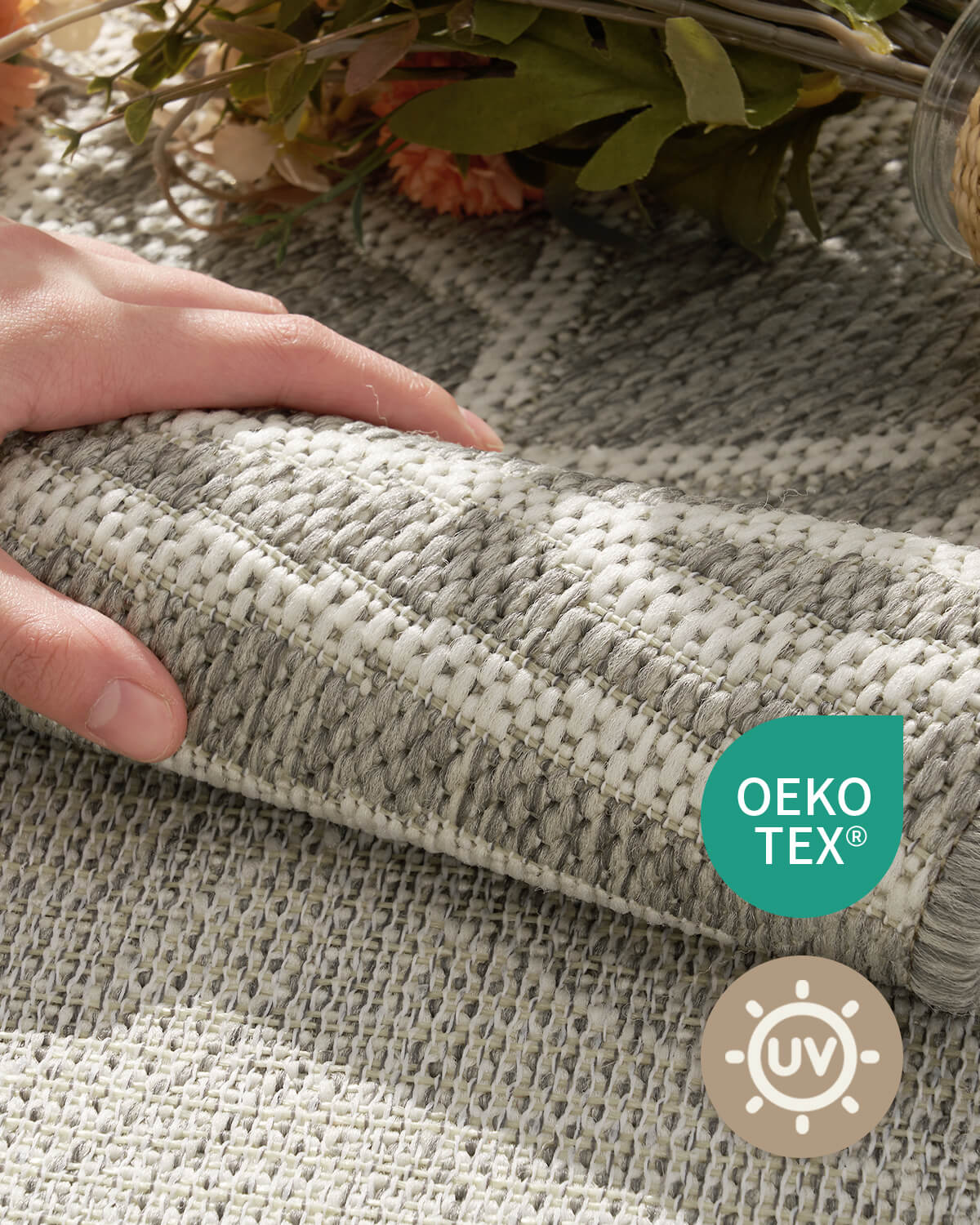 This indoor outdoor rug is a smart choice near a back door area, where a shed free fade resistant surface helps with constant traffic and messes.