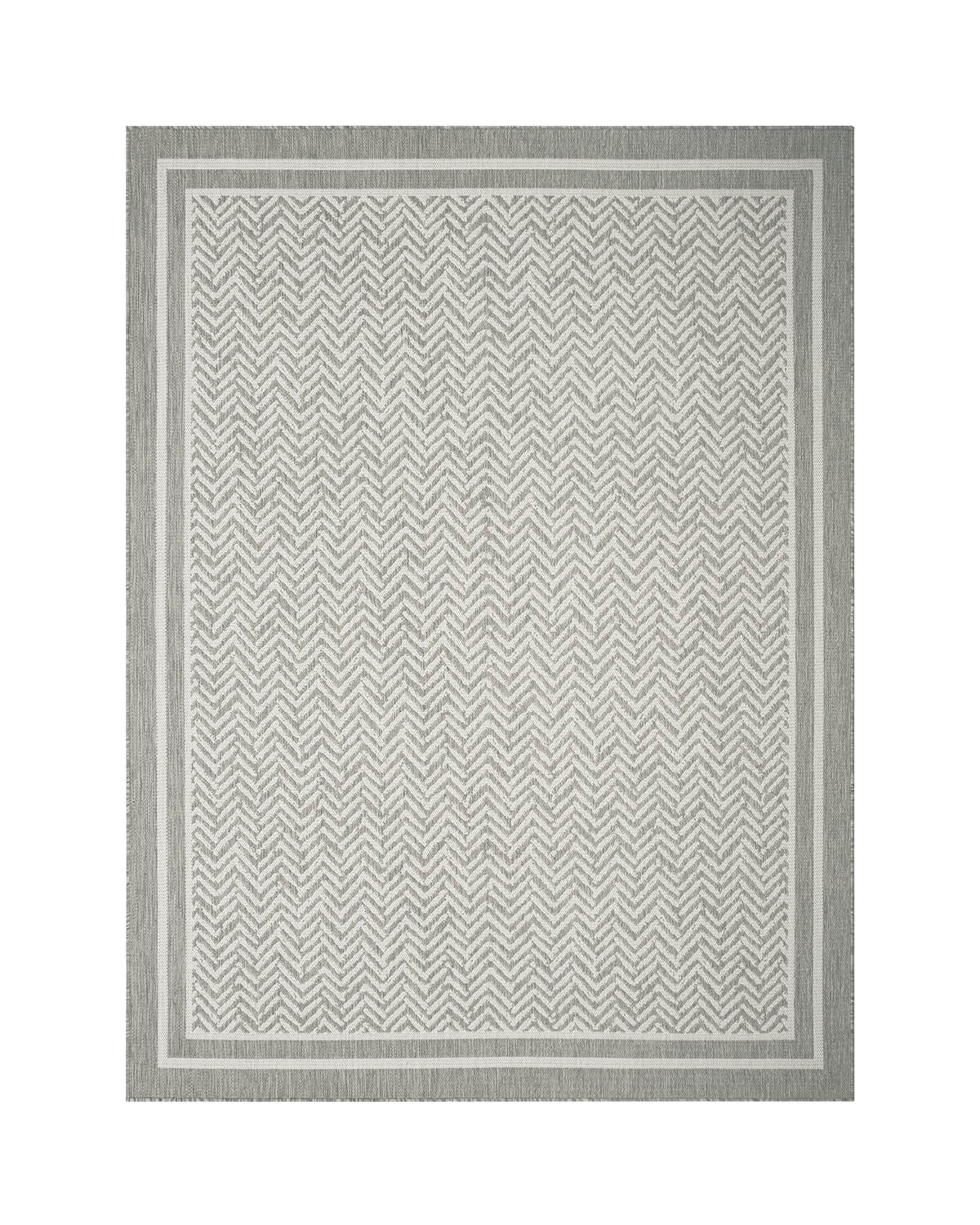 Faux jute indoor outdoor rug with relaxed vintage inspired style and practical everyday durability