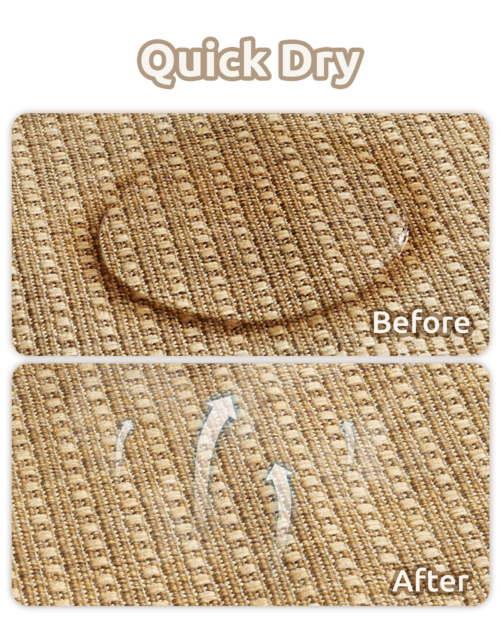 This indoor outdoor rug is a family friendly choice for the porch with all weather durability that stands up well to pets kids and everyday use.