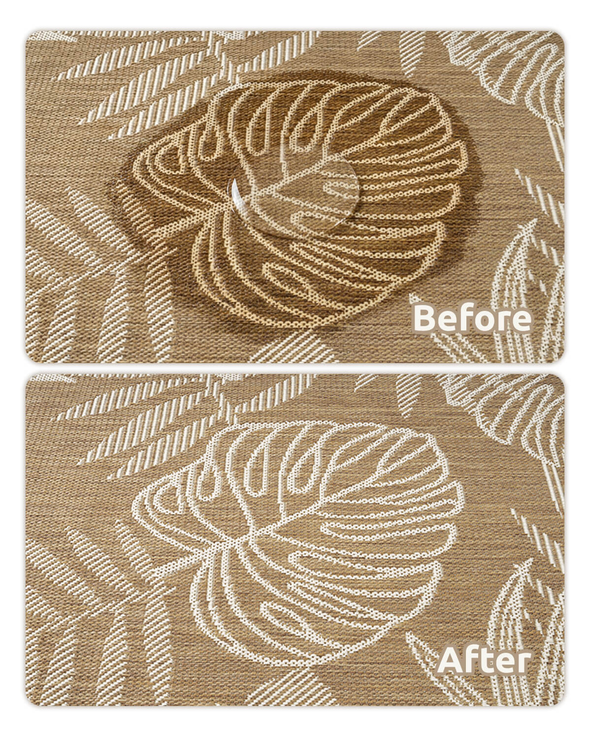This indoor outdoor rug is made for high traffic patio spaces with a durable shed free surface that stays easy to maintain through daily use.