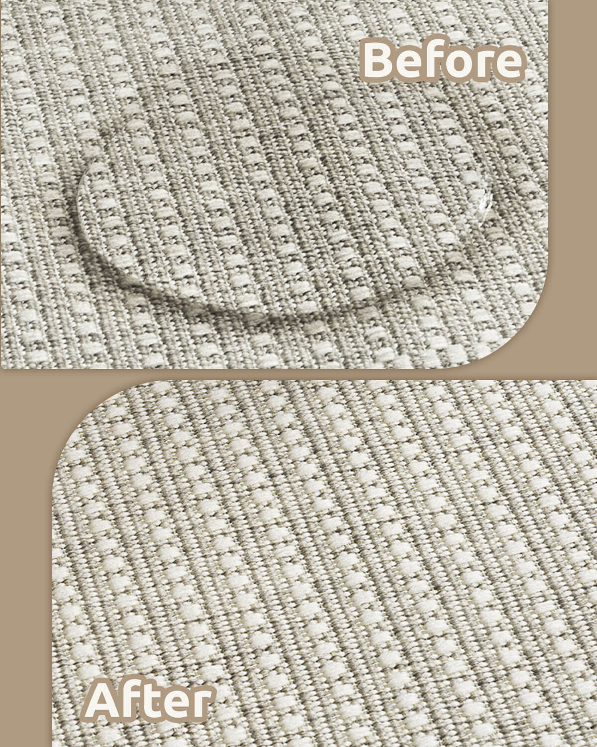 Indoor outdoor rug suitable for stylish patio and living room spaces