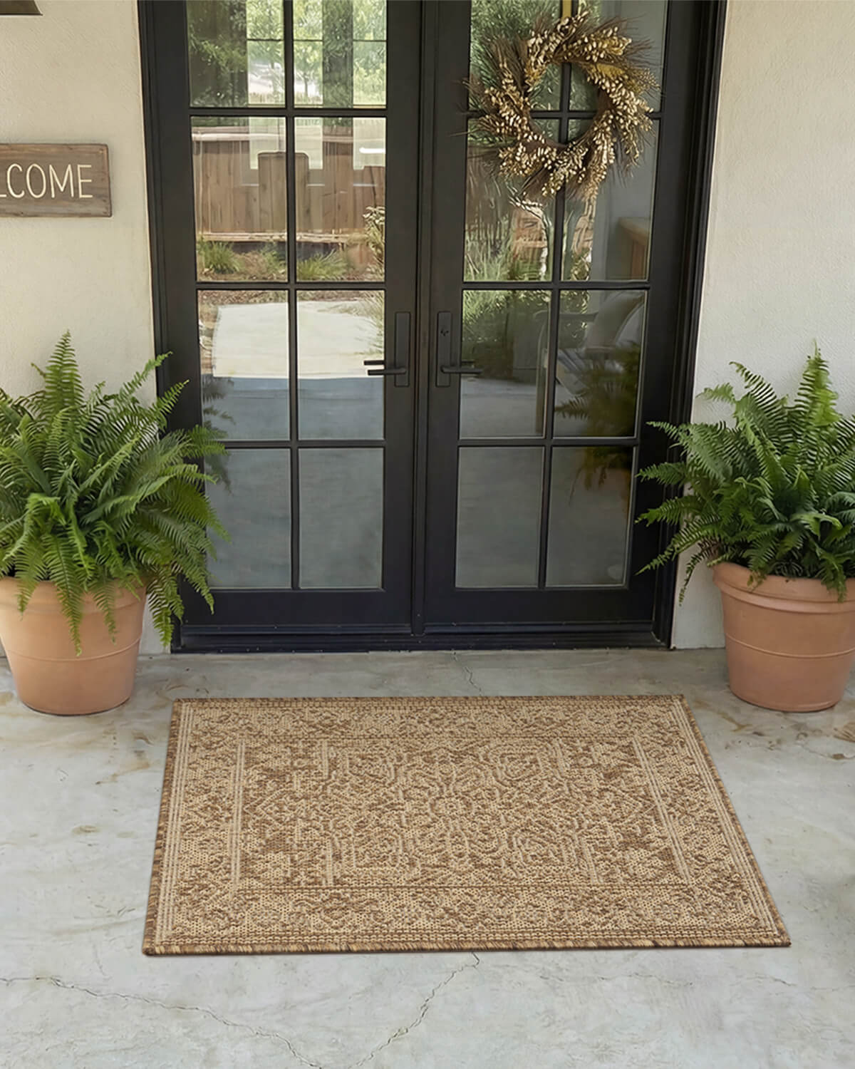 Durable indoor outdoor rug ideal for relaxed outdoor living areas