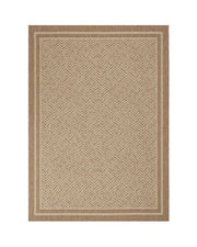 This indoor outdoor rug fits a modern family space with versatile styling and easy-clean durability that works from the patio to the sunroom.