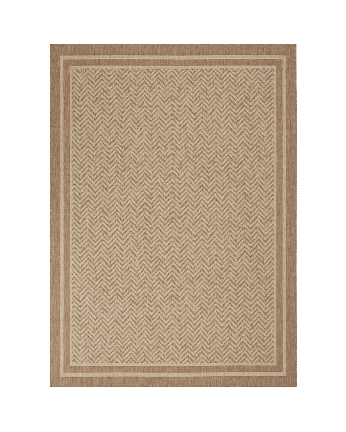 This indoor outdoor rug fits a modern family space with versatile styling and easy-clean durability that works from the patio to the sunroom.