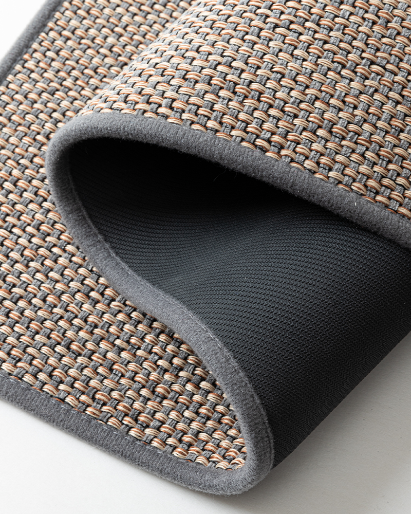 Kitchen rug with rubber backing providing safety while cooking