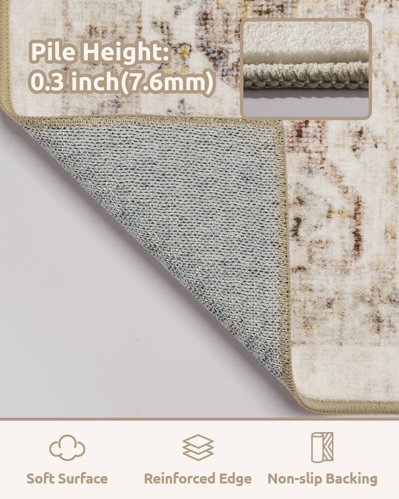 Washable boho rug created for effortless everyday living