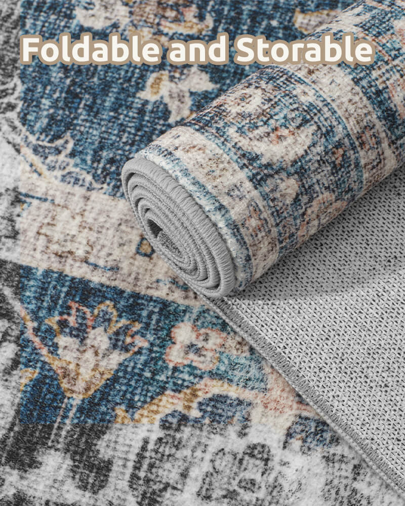 Easy-care boho rug designed for busy routines