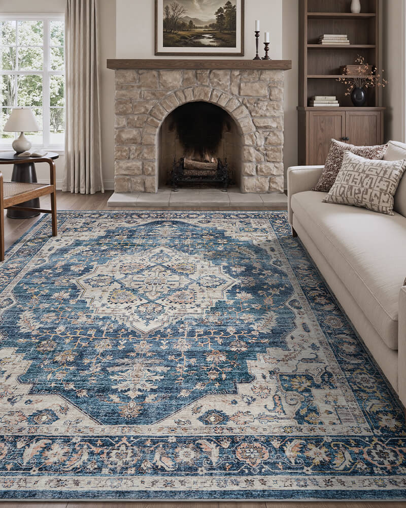 Boho rug designed for relaxed and functional spaces
