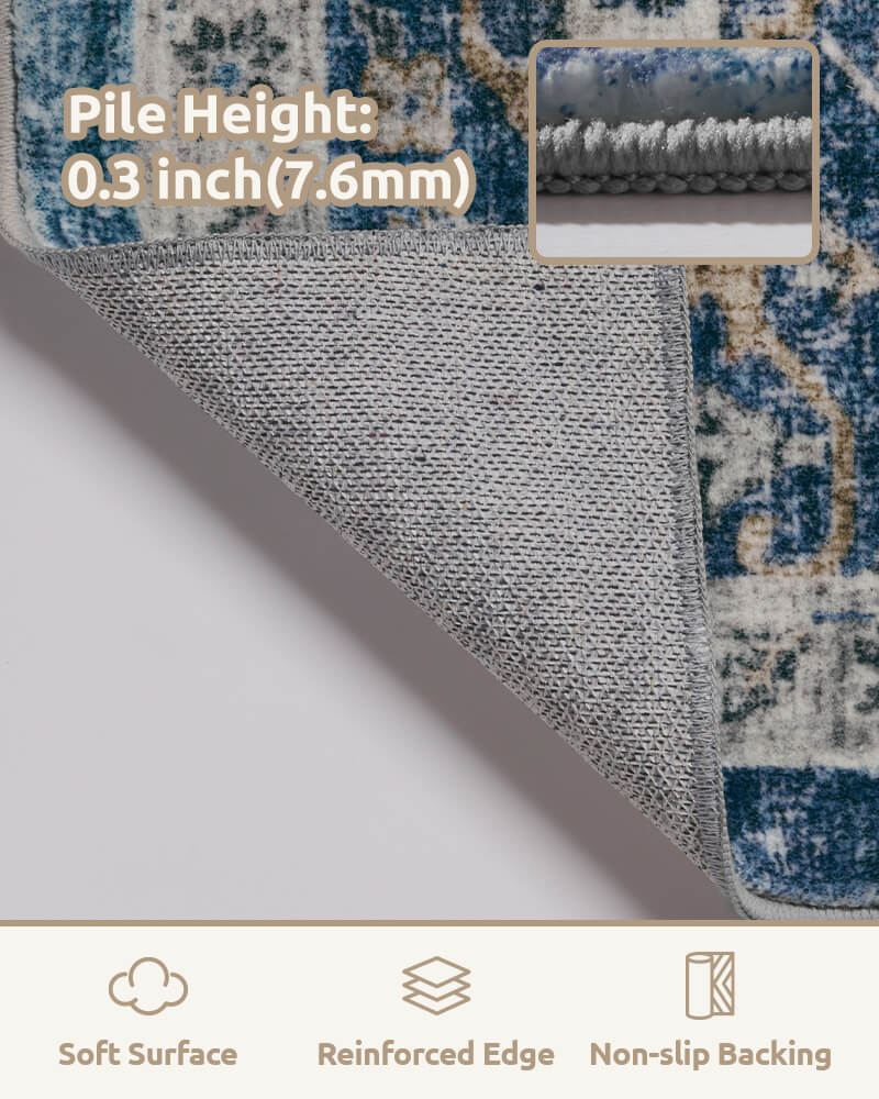 Boho area rug made for everyday family use