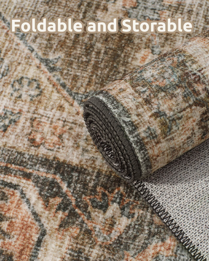 Easy-to-maintain boho rug built for active households