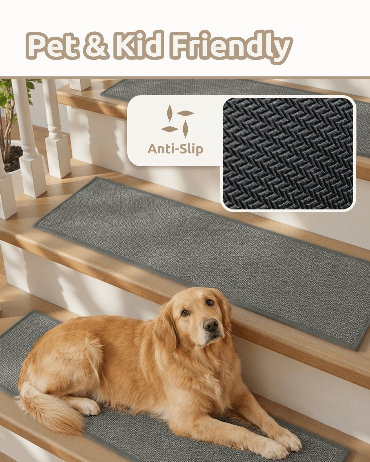 Durable non-slip stair treads designed for everyday stair use