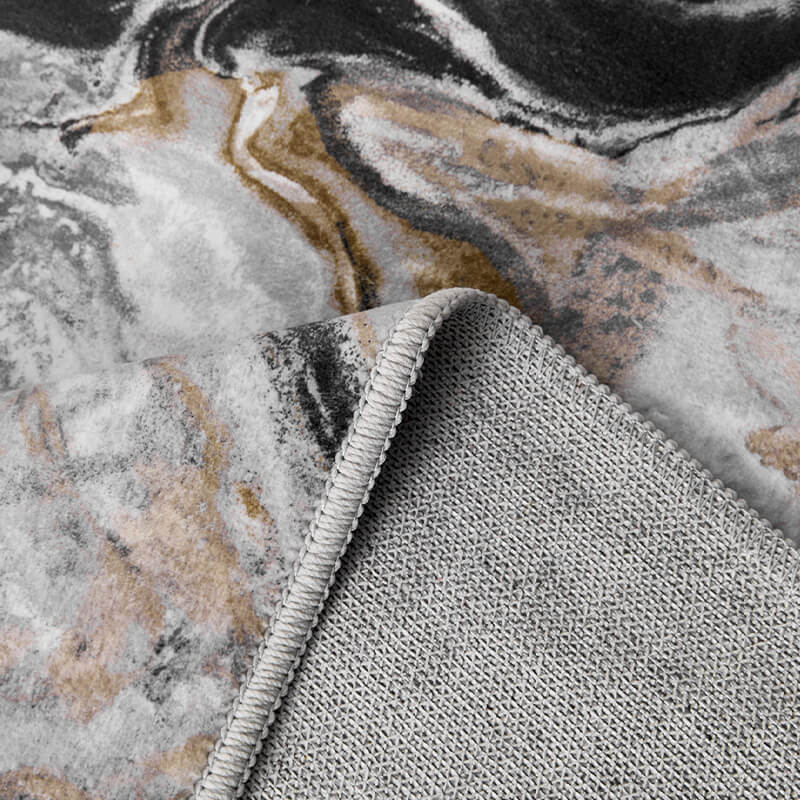 Contemporary rug designed for high-use household environments