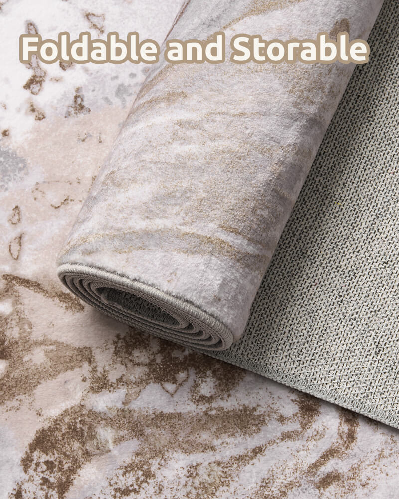 Contemporary area rug combining soft comfort with easy care