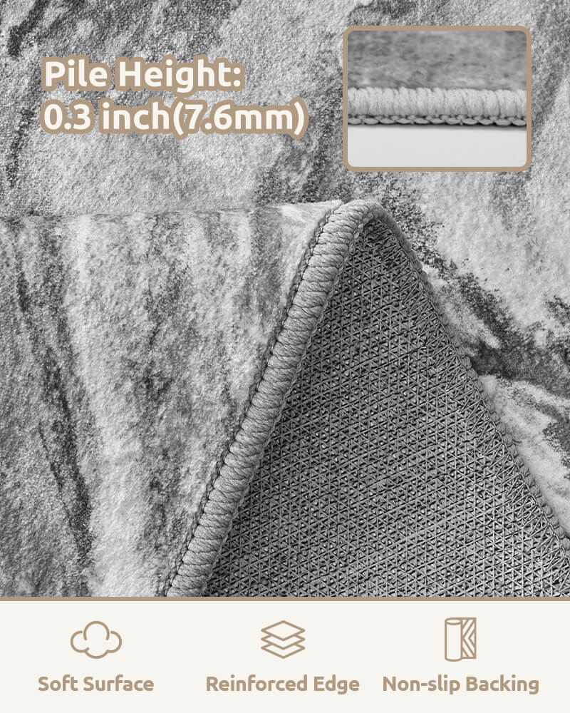 Washable modern rug made for effortless daily maintenance