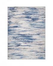 Dawn Washable Area Rug - Blue/White